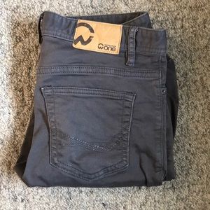 Warehouse One grey straight leg pants size 26/32